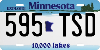 MN license plate 595TSD