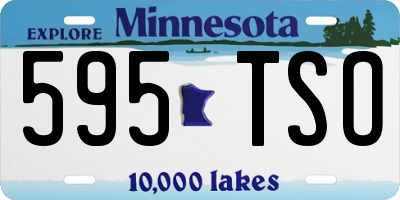 MN license plate 595TSO