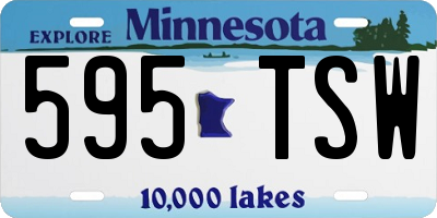 MN license plate 595TSW