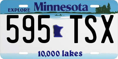 MN license plate 595TSX