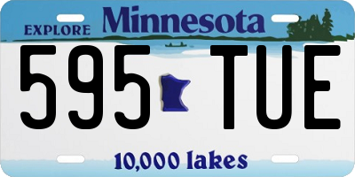 MN license plate 595TUE