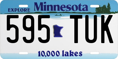 MN license plate 595TUK
