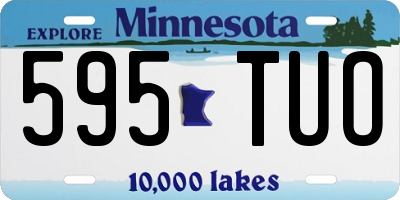 MN license plate 595TUO