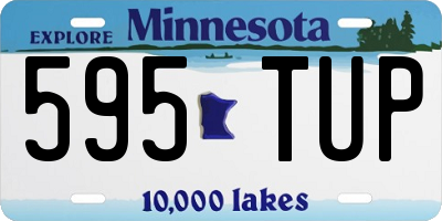 MN license plate 595TUP