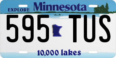 MN license plate 595TUS
