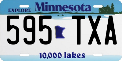 MN license plate 595TXA