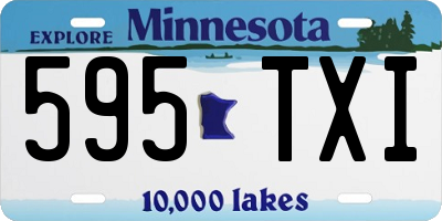 MN license plate 595TXI