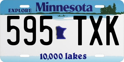 MN license plate 595TXK