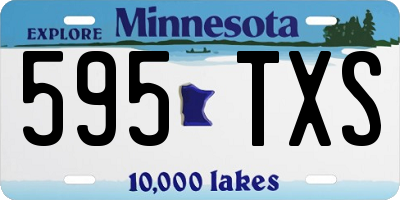 MN license plate 595TXS