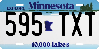 MN license plate 595TXT