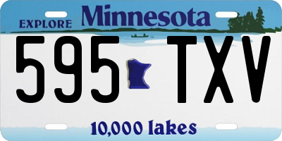 MN license plate 595TXV