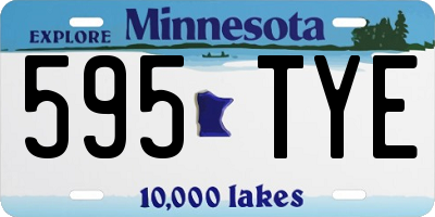 MN license plate 595TYE