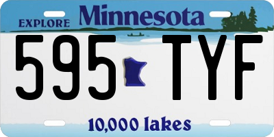 MN license plate 595TYF