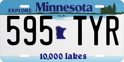 MN license plate 595TYR