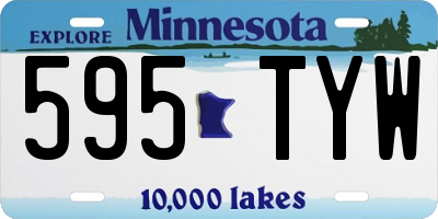 MN license plate 595TYW