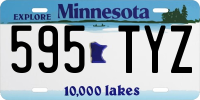 MN license plate 595TYZ