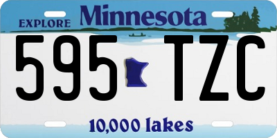 MN license plate 595TZC