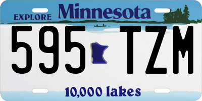 MN license plate 595TZM
