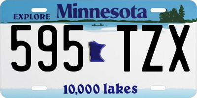MN license plate 595TZX