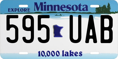 MN license plate 595UAB