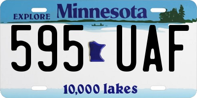 MN license plate 595UAF