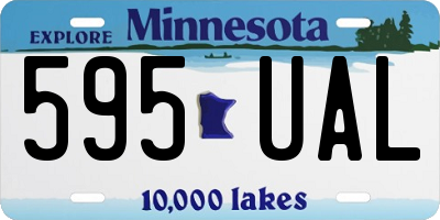 MN license plate 595UAL