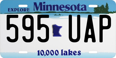 MN license plate 595UAP