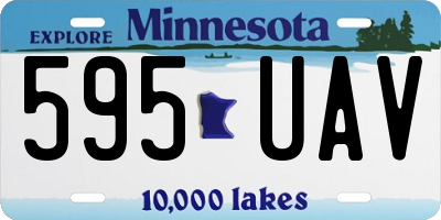MN license plate 595UAV