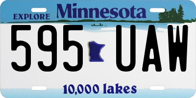 MN license plate 595UAW