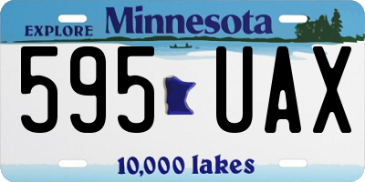 MN license plate 595UAX