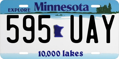 MN license plate 595UAY