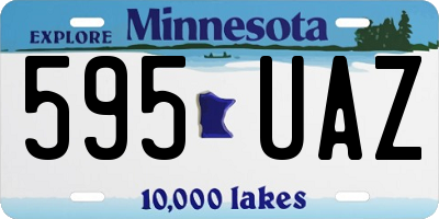 MN license plate 595UAZ