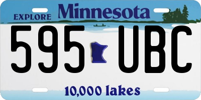 MN license plate 595UBC