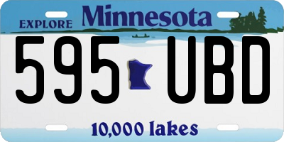 MN license plate 595UBD