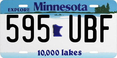 MN license plate 595UBF