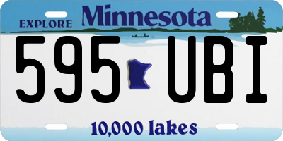 MN license plate 595UBI