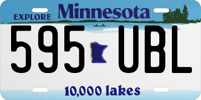 MN license plate 595UBL
