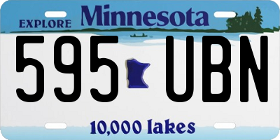 MN license plate 595UBN