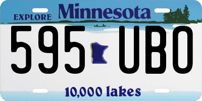 MN license plate 595UBO