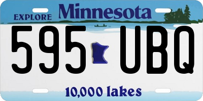 MN license plate 595UBQ