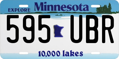 MN license plate 595UBR