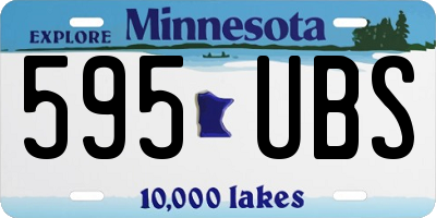 MN license plate 595UBS