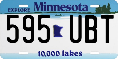 MN license plate 595UBT
