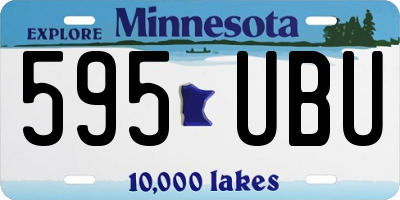 MN license plate 595UBU