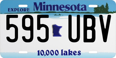 MN license plate 595UBV