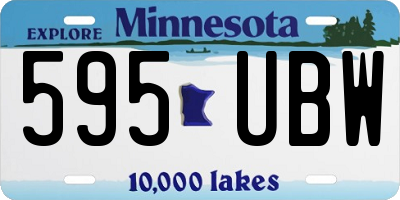 MN license plate 595UBW