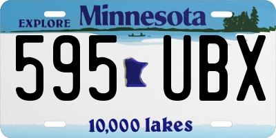 MN license plate 595UBX