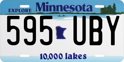 MN license plate 595UBY