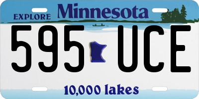 MN license plate 595UCE