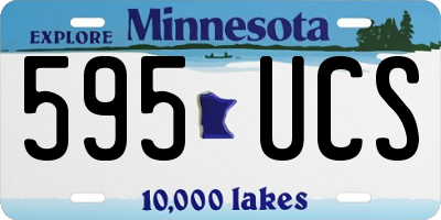 MN license plate 595UCS